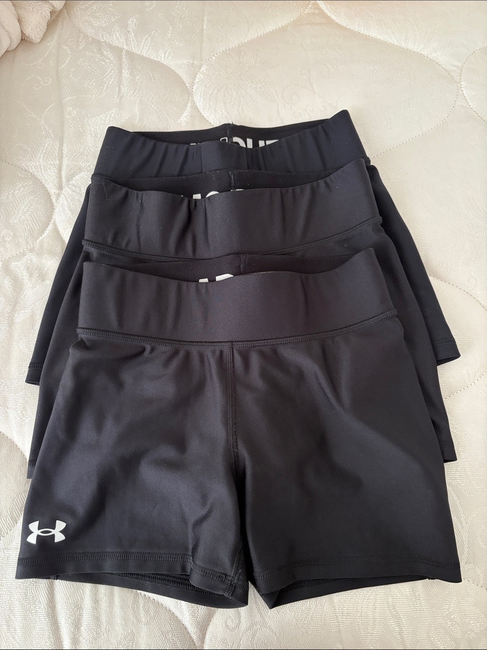 Set of 3 Under Armour Black Women’s Compression Shorts size S